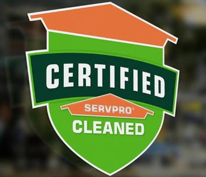 Certified: SERVPRO Cleaned logo